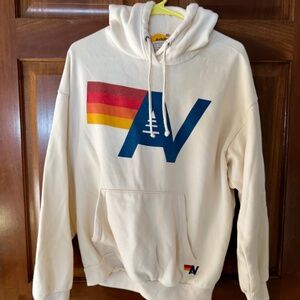 Aviator Nation Logo Hoodie Ivory M